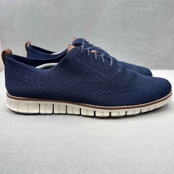 Cole Haan ZeroGrand Mens Size 13 (M) Wingtip Oxford Blue Stitchlite Sneakers - Picture 1 of 8